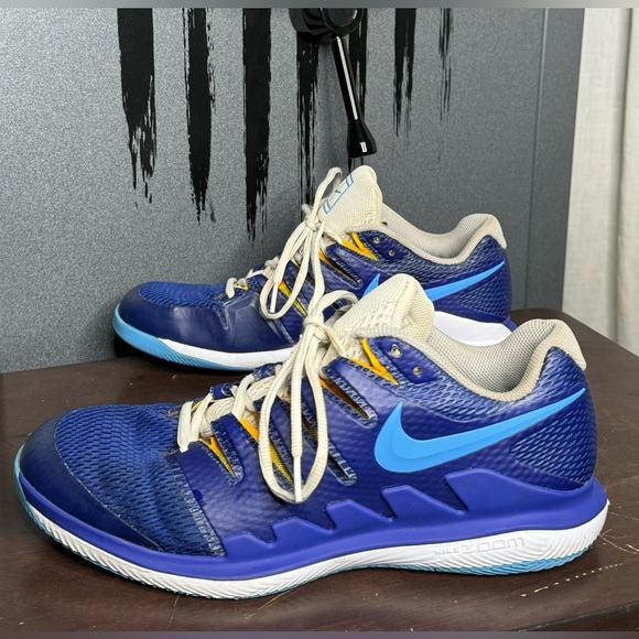 Nike Court Air Zoom Vapor X 'Blue Yellow White. - Picture 2 of 10
